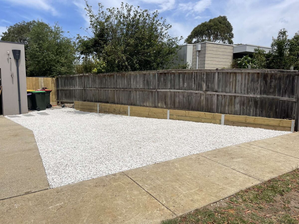 Retaining wall — completed job Geelong