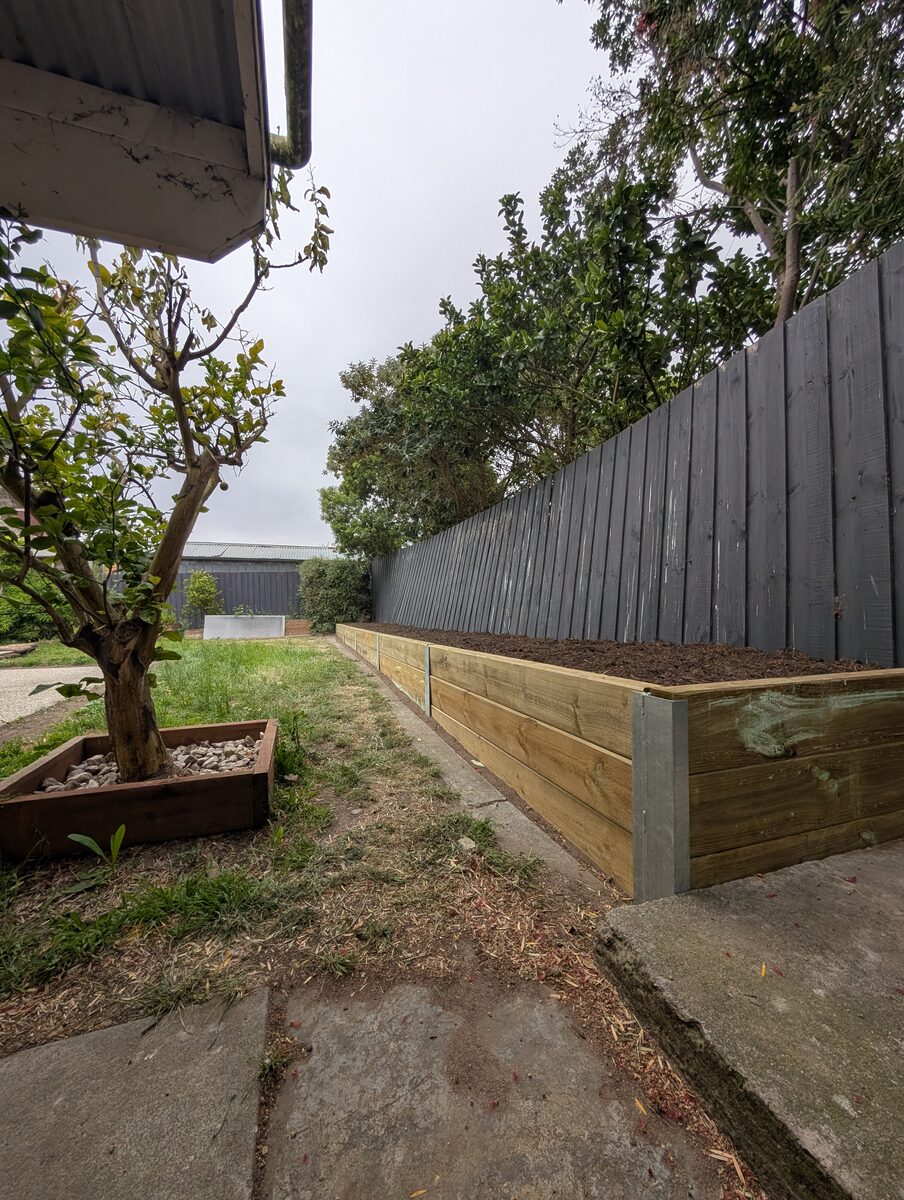 Retaining wall — completed job Geelong